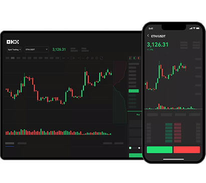 欧易OKX交易界面旋转展示